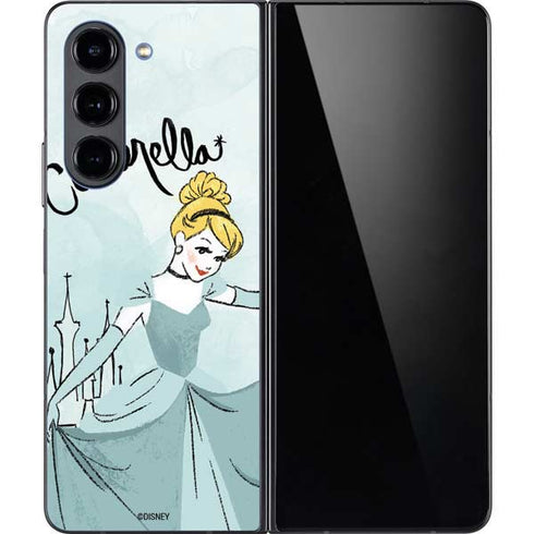 Disney Princess Cinderella Curtsy Art Galaxy Z Fold5 5G Skin